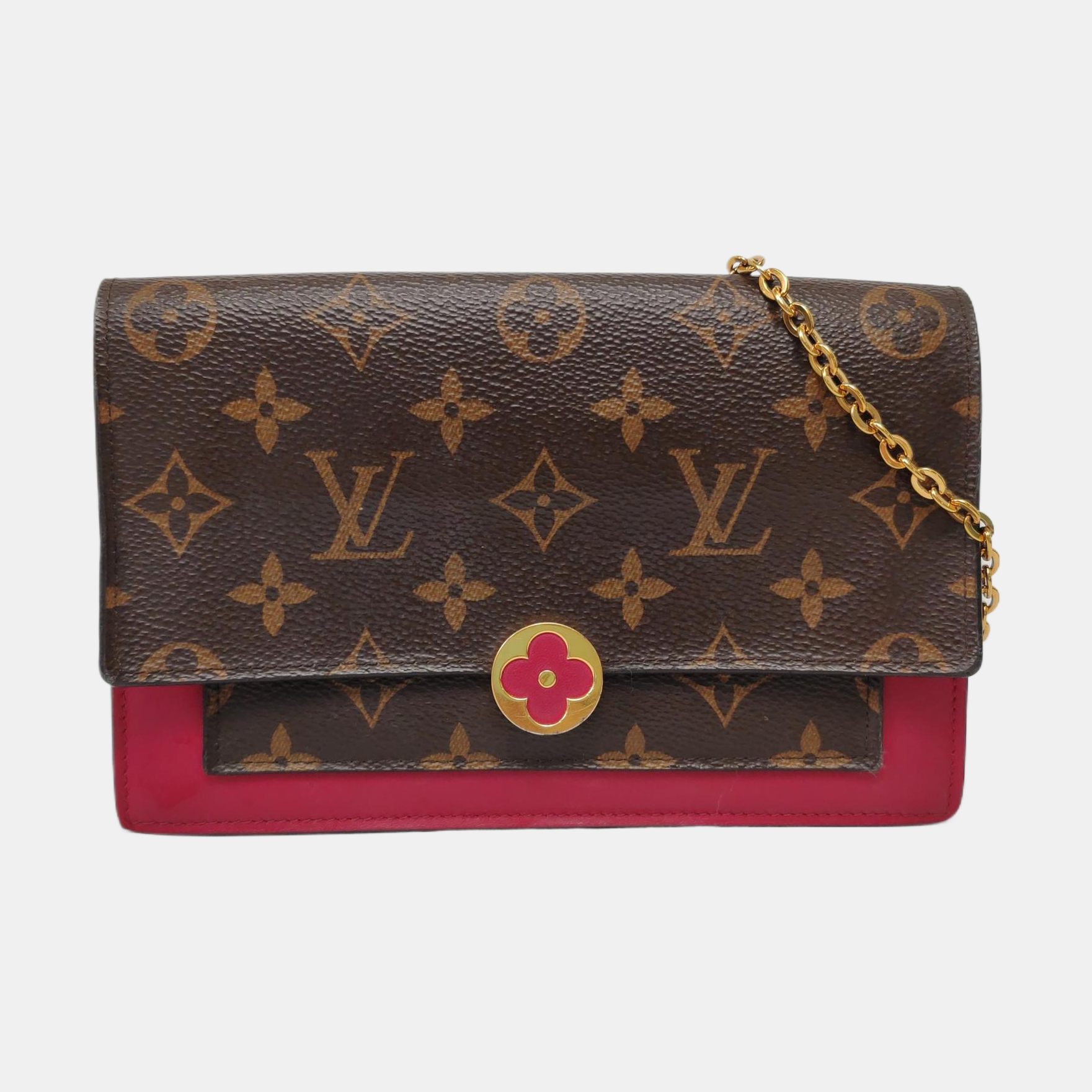 FLORE Monogram Coated Canvas Brown