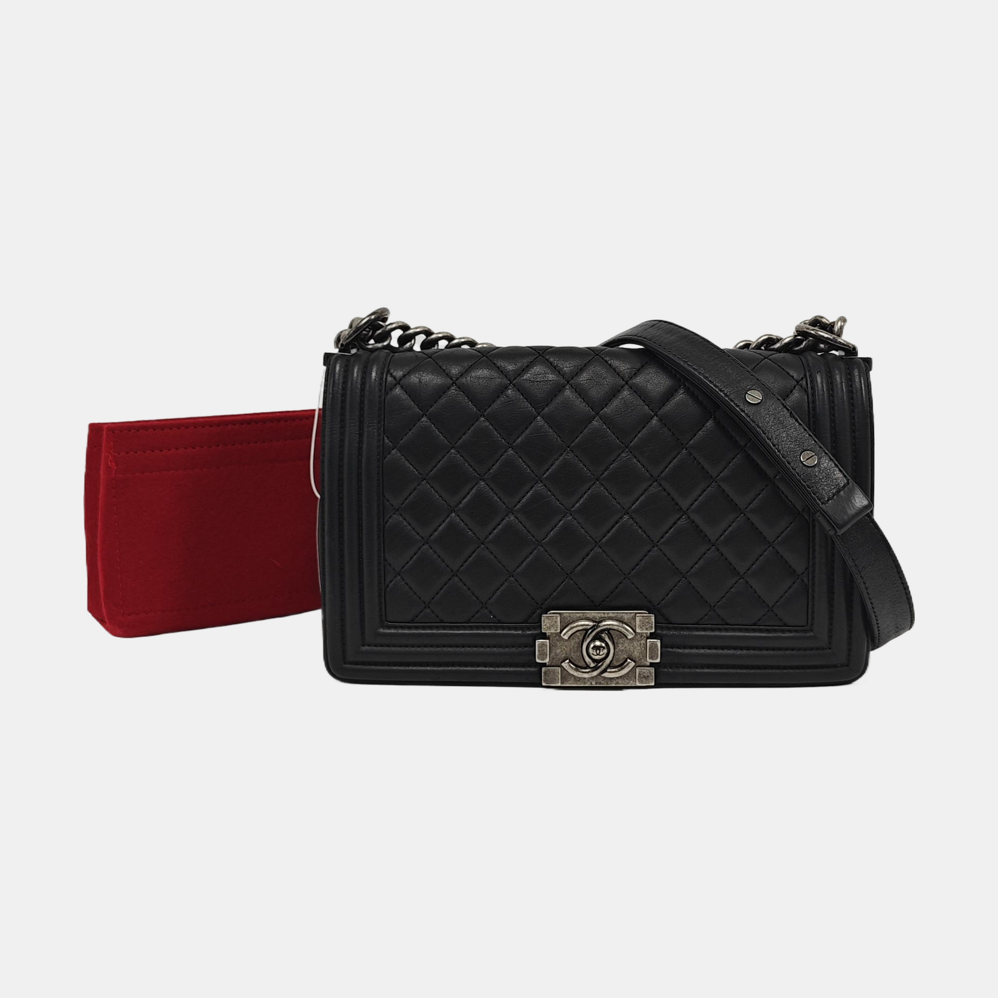 BOY CHANEL Quilted Calfskin Black