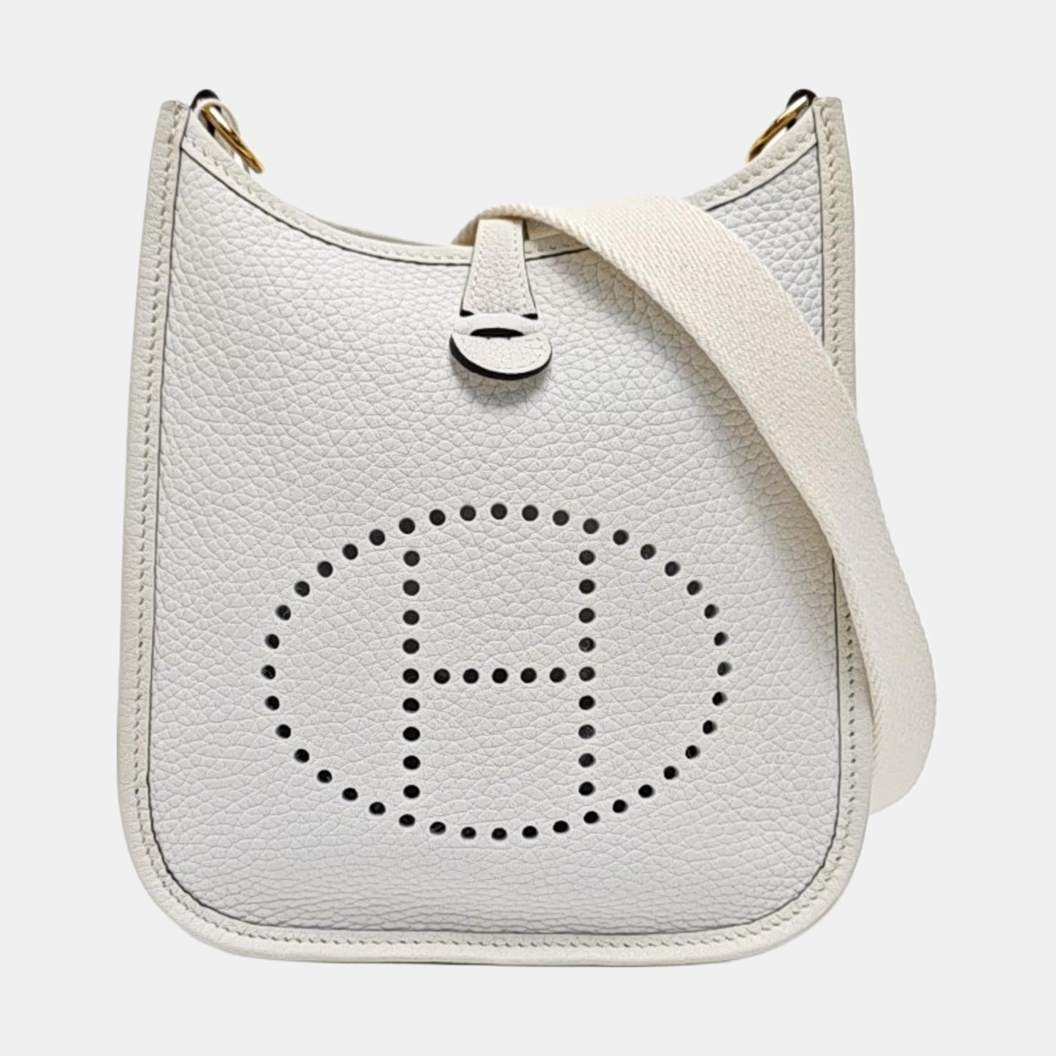 Authenticated pre-owned  Evelyne TPM Clemence White - Shoulder Bag at Looply