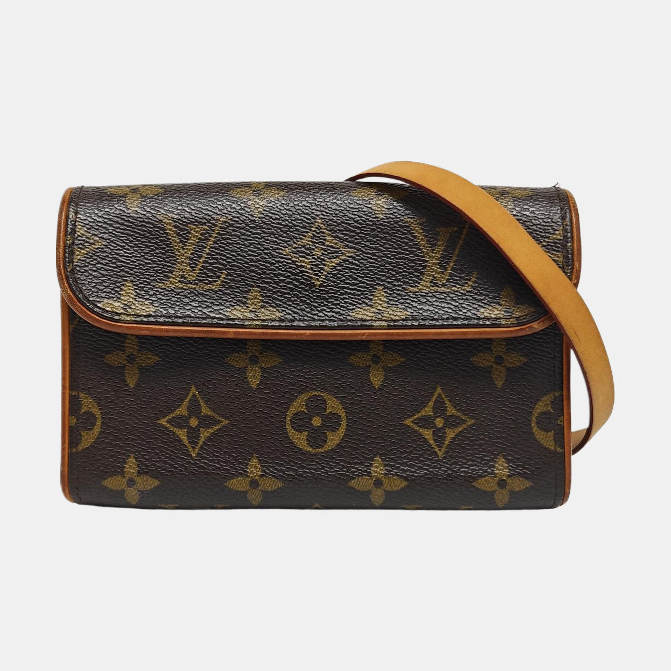 FLORENTINE Monogram Coated Canvas Brown