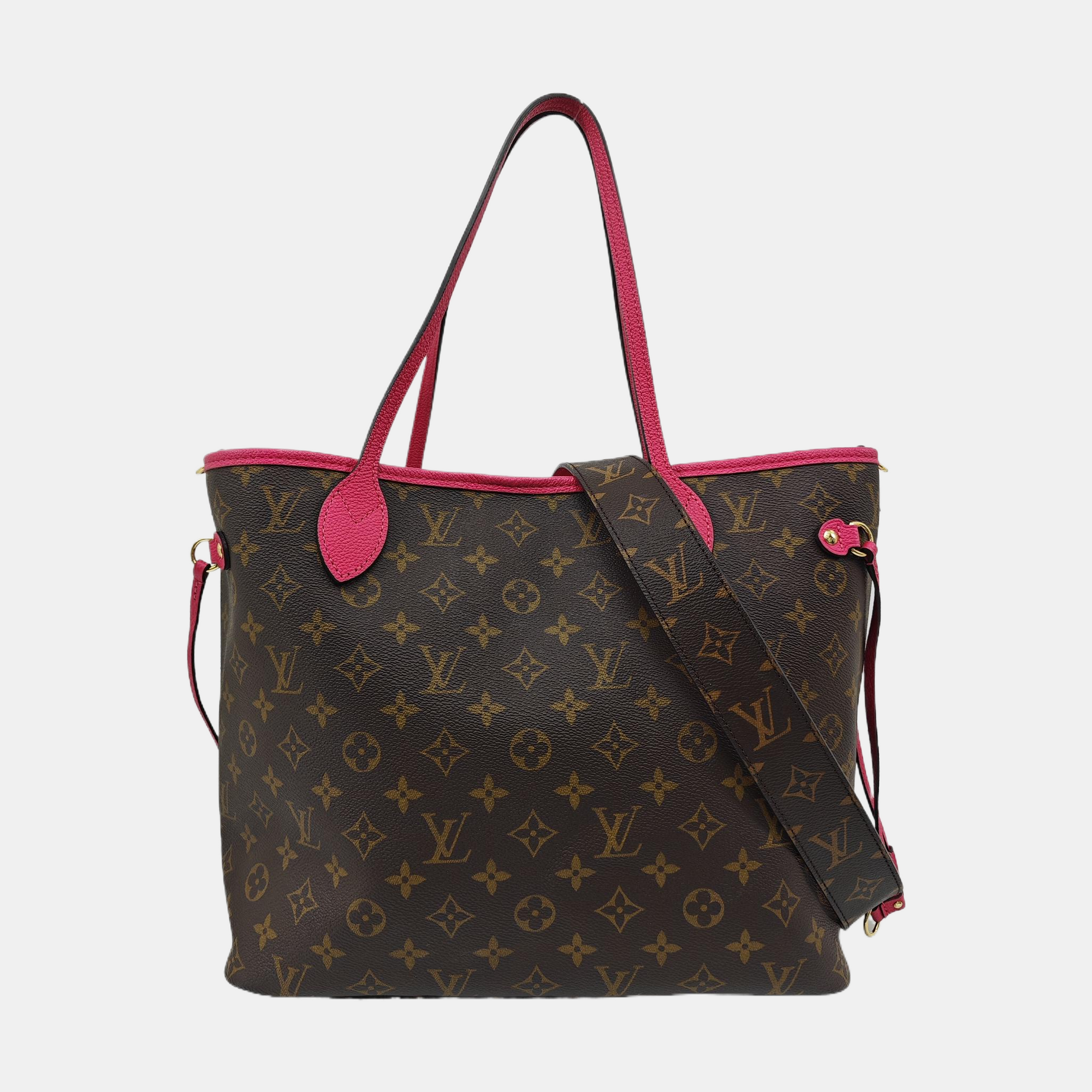 NEVERFULL INSIDE OUT MM Monogram Coated Canvas Brown