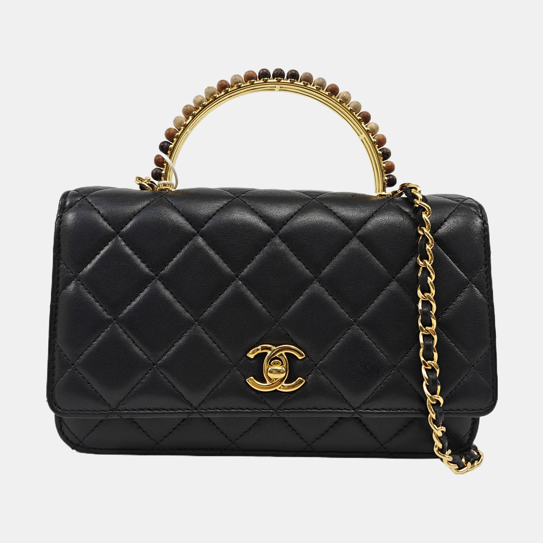 WOC Quilted Lambskin Black
