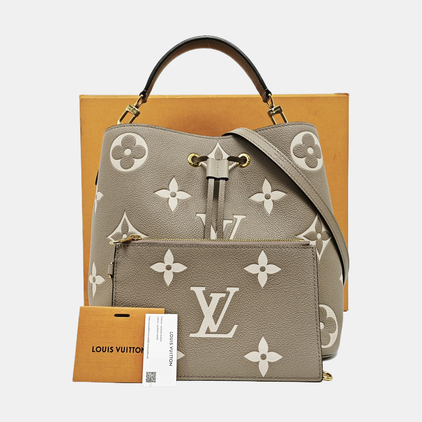 NÉONOÉ MM Calfskin Gray