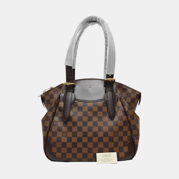 VERONA MM Damier Ebene Coated Canvas Brown