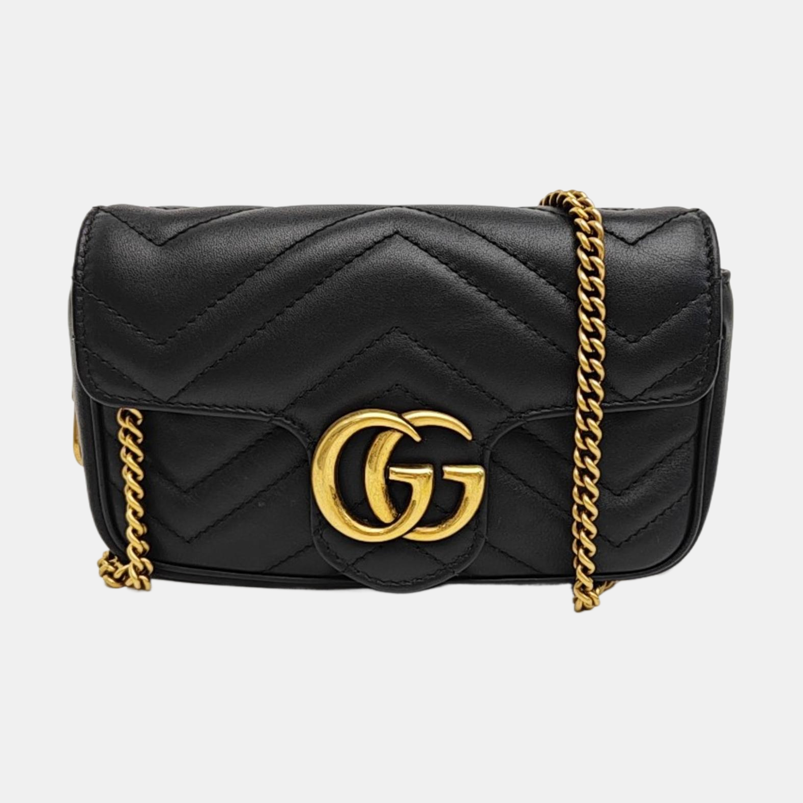 GG Marmont Mini Quilted Calfskin Black