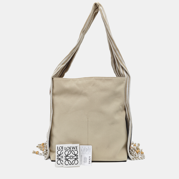 Canvas Top Handle Bag Beige