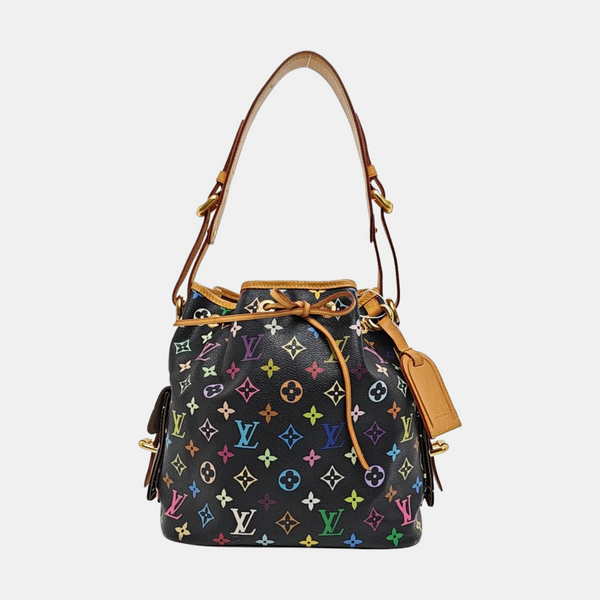 LV × TM NÉONOÉ MM Monogram Coated Canvas Black