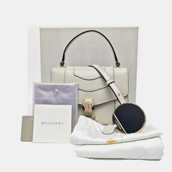SERPENTI FOREVER Calfskin White