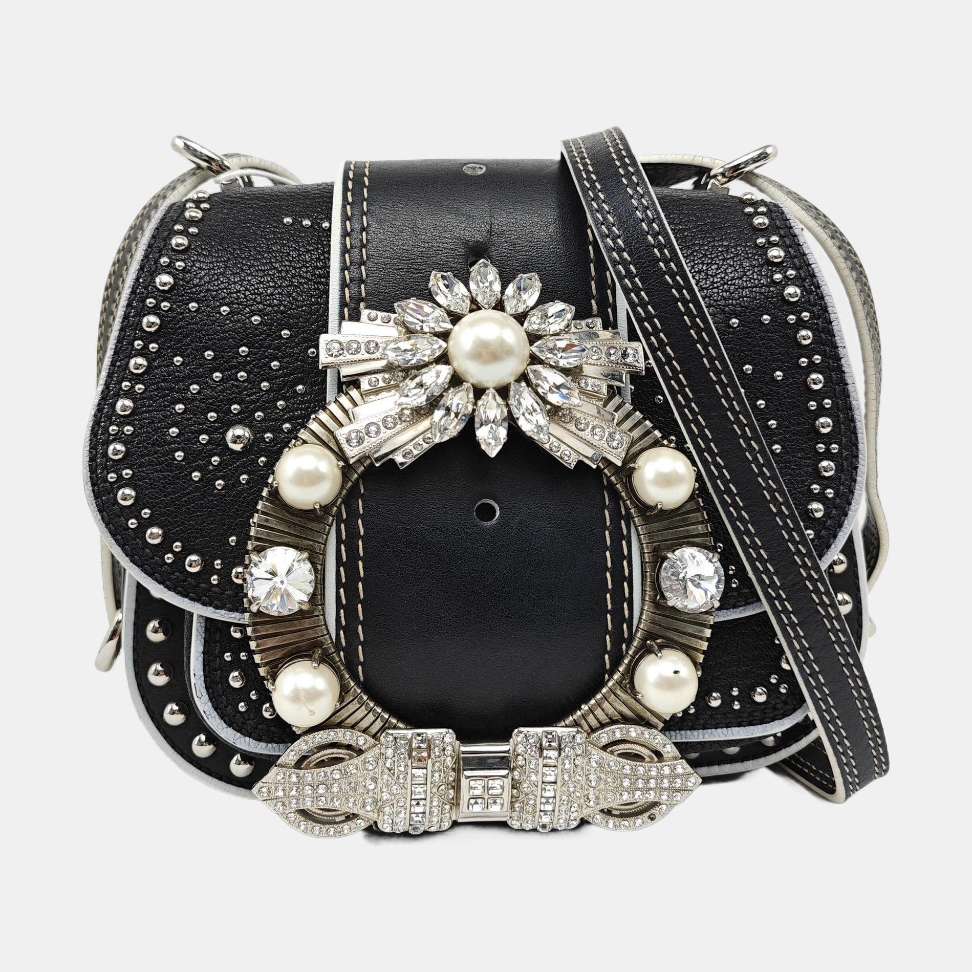 Miu Lady Calfskin Black