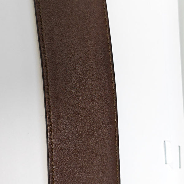 Coated Canvas Belt Brown