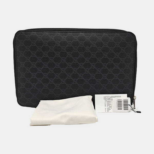 Monogram Coated Canvas Clutch Black