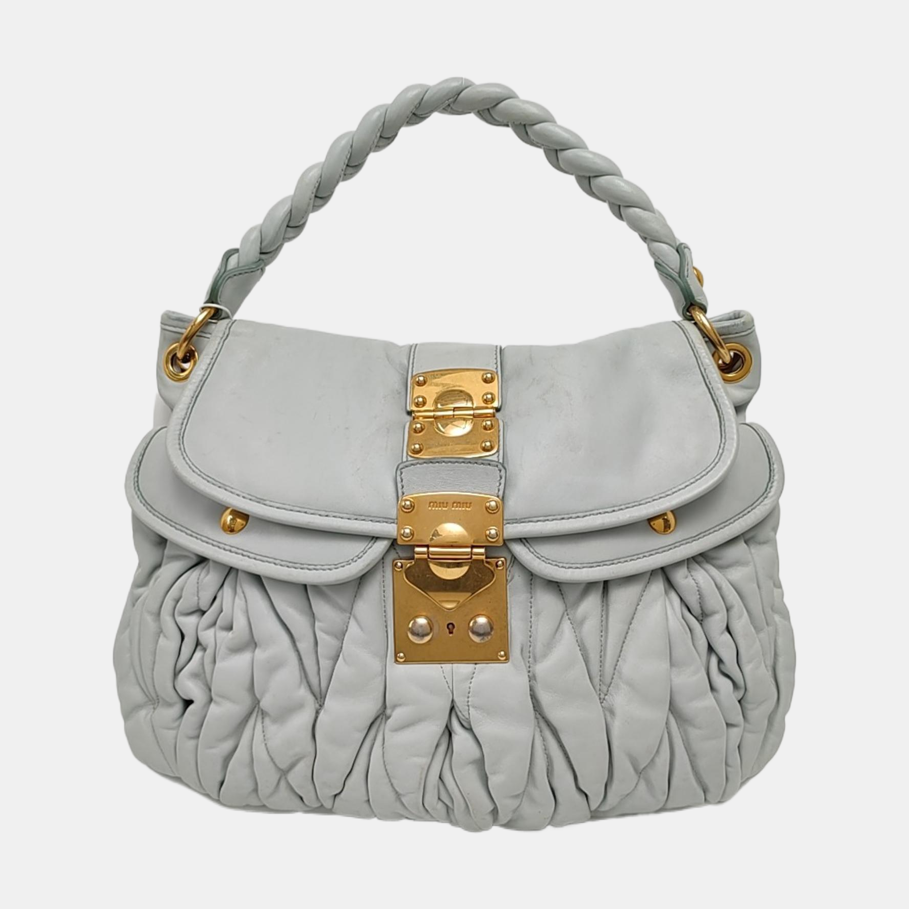 Miu Coffer Lambskin Blue