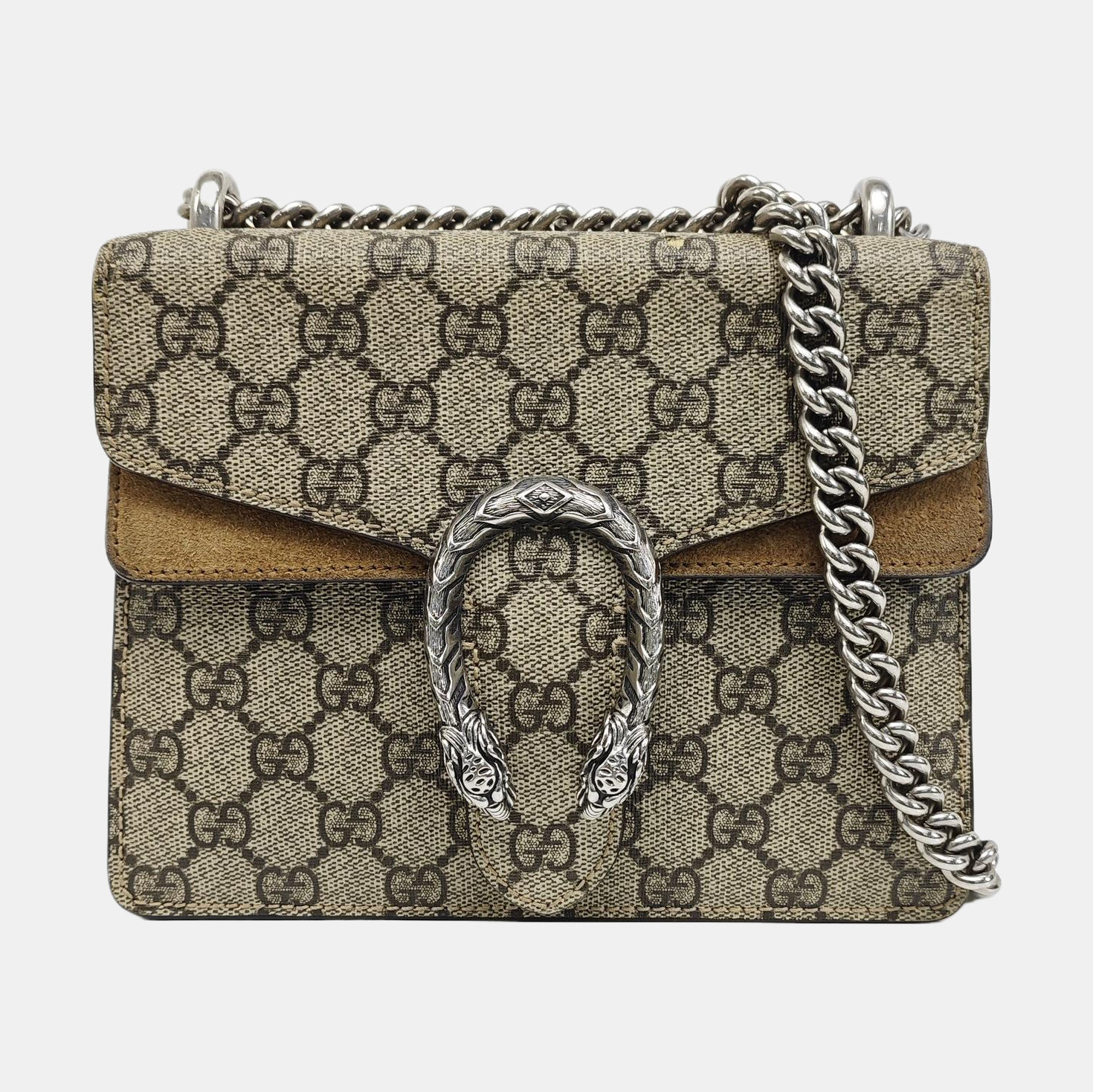 Dionysus Mini Monogram Coated Canvas Beige