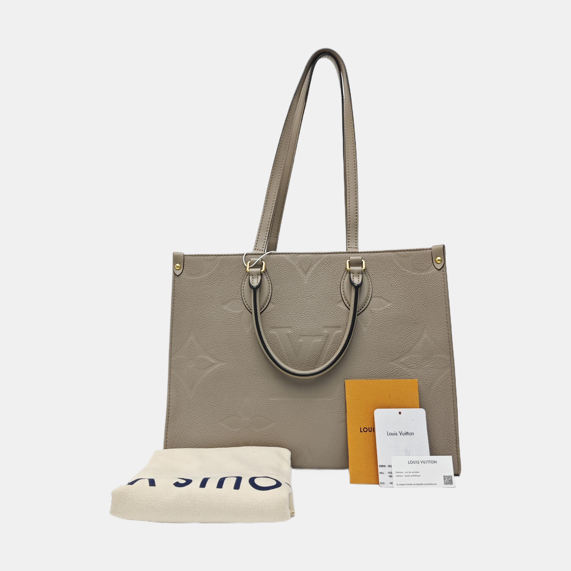 ONTHEGO MM Monogram Calfskin Gray