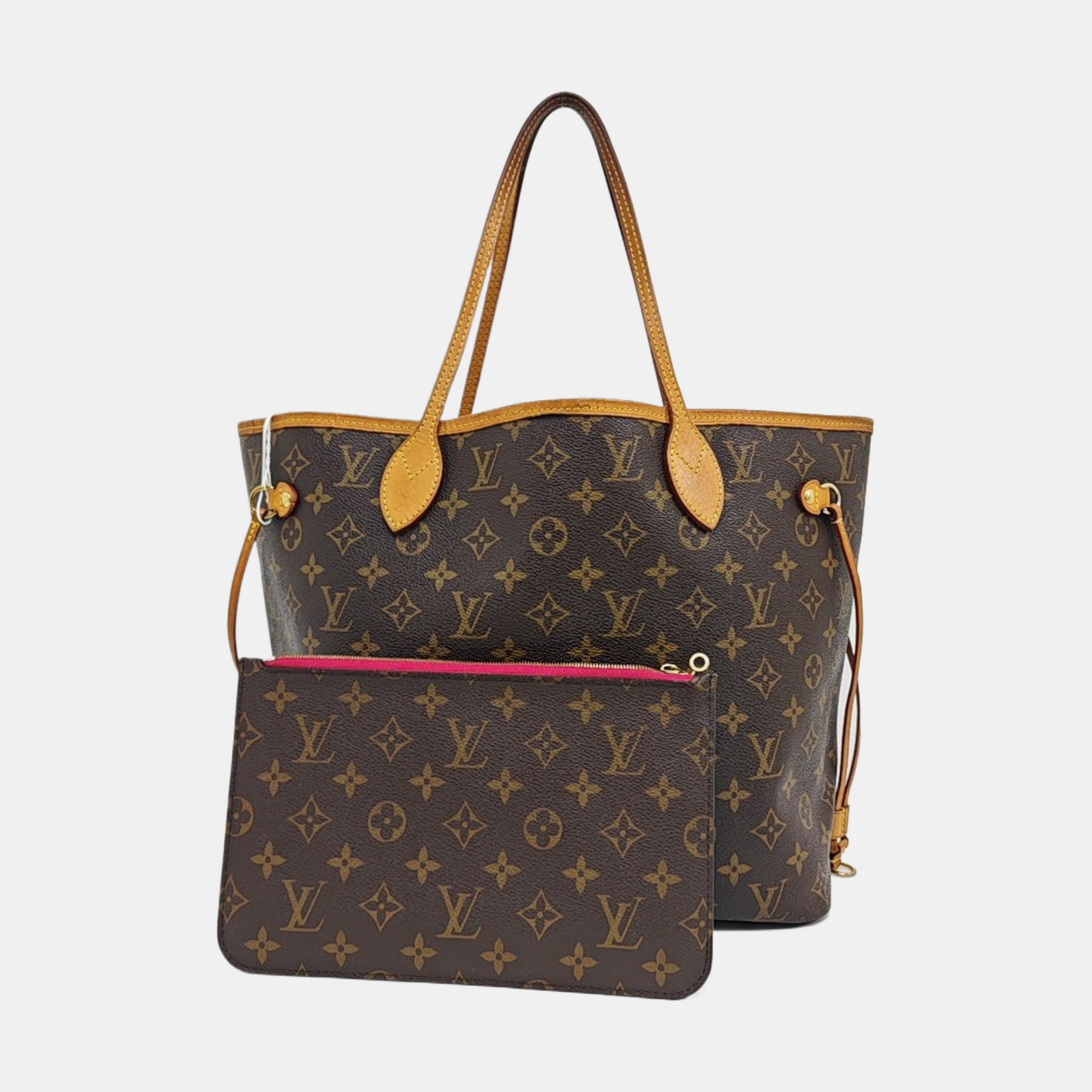 NEVERFULL MM Monogram Coated Canvas Brown