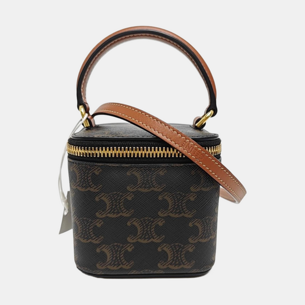 Coated Canvas Shoulder Bag Black
