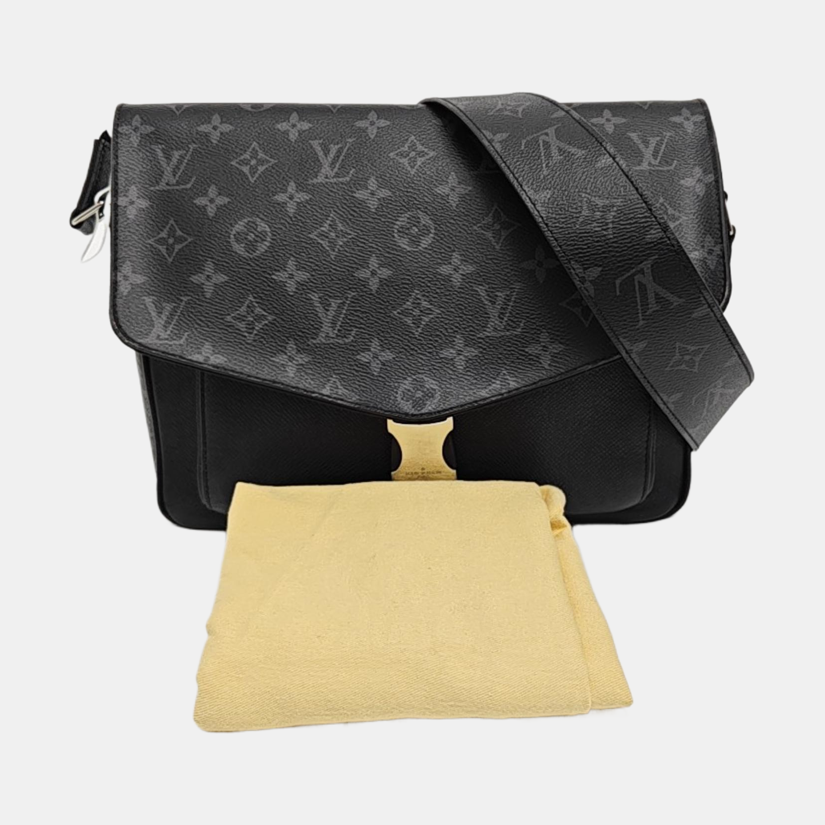 TAIGARAMA Monogram Coated Canvas Black