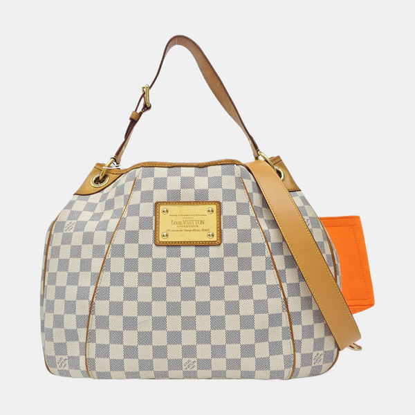 GALLIERA PM Damier Azur Coated Canvas White