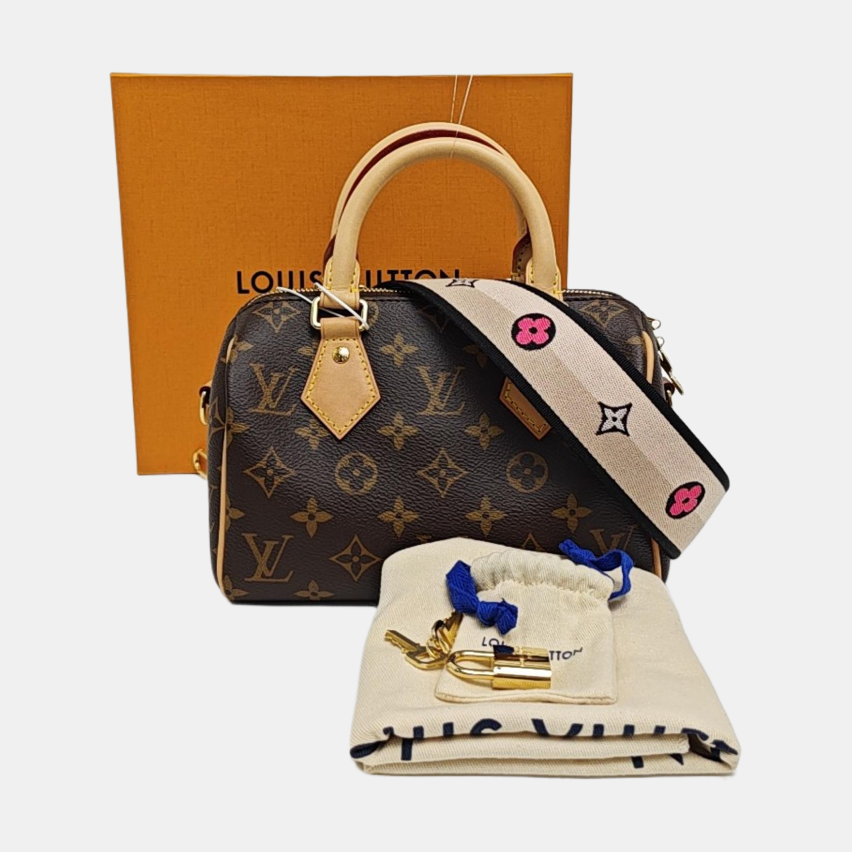 SPEEDY 20 Monogram Coated Canvas Brown