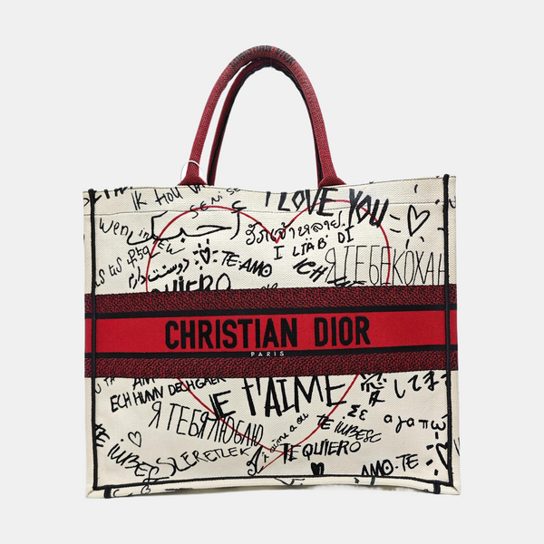 Book Tote Large Canvas White