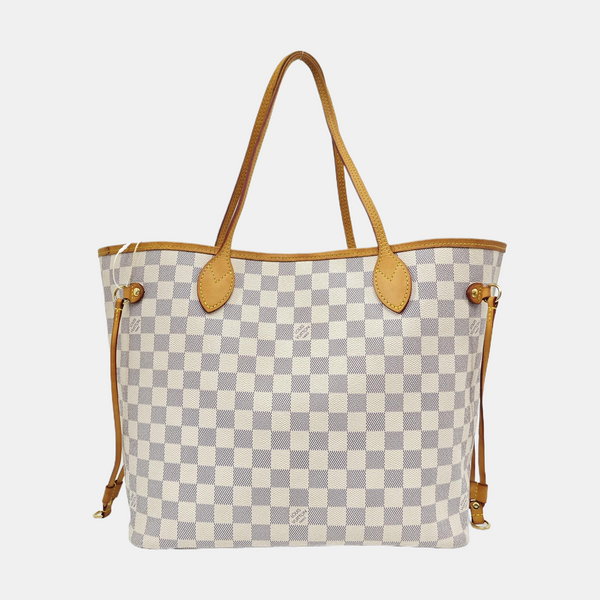 NEVERFULL MM Damier Azur Coated Canvas Beige