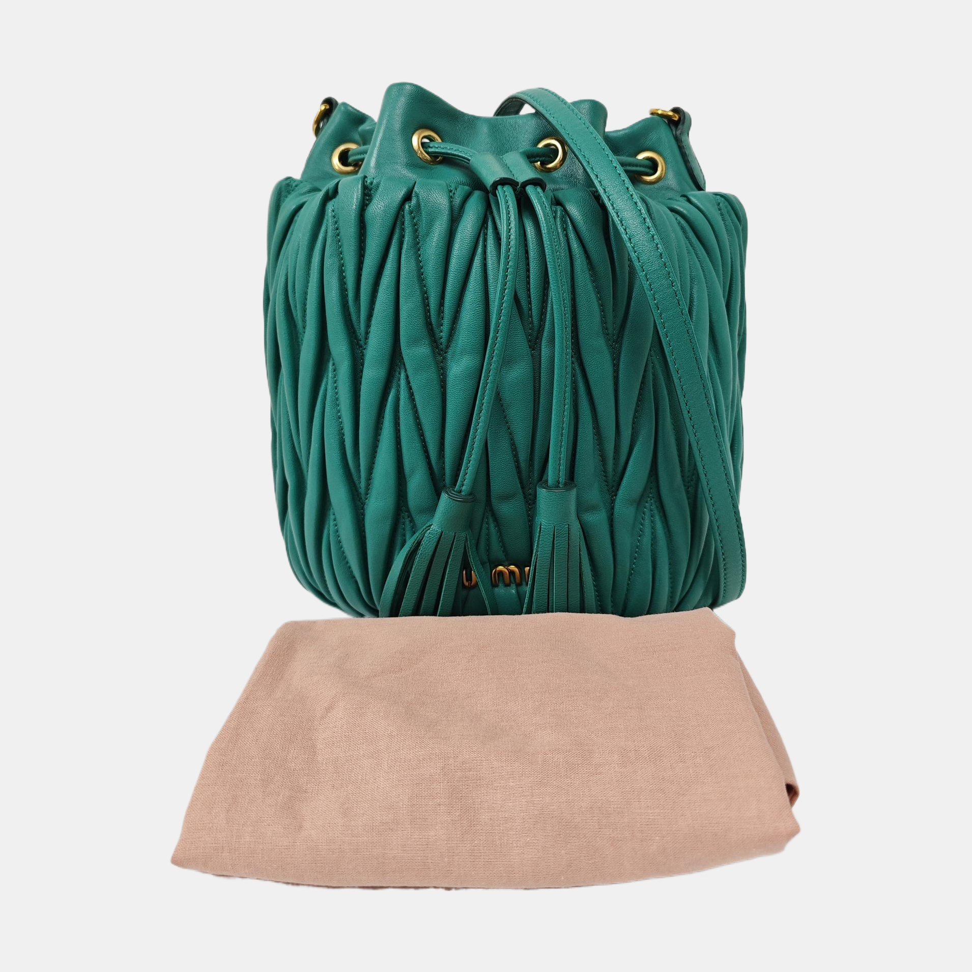 Matelassé Quilted Lambskin Green