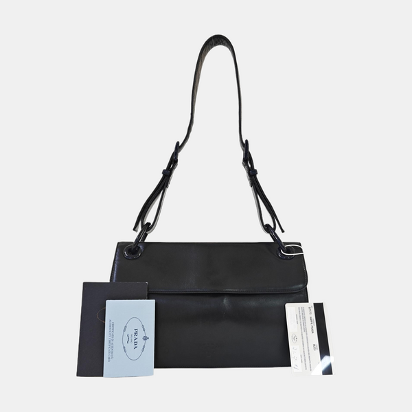 Calfskin Shoulder Bag Black