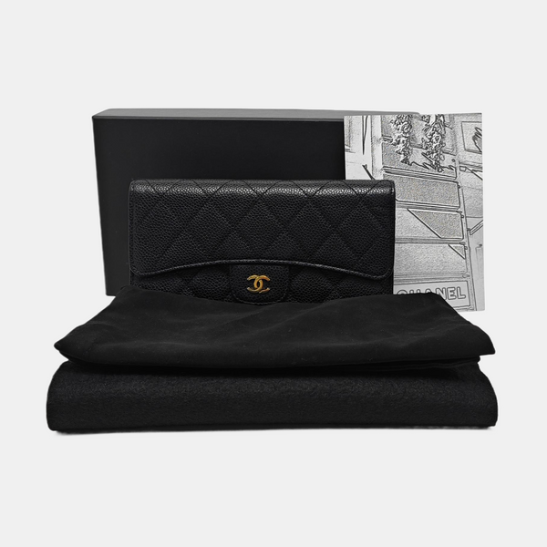 Quilted Grained Calfskin Black