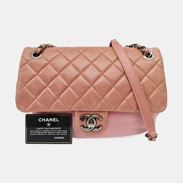 CLASSIC FLAP Medium Quilted Calfskin Pink
