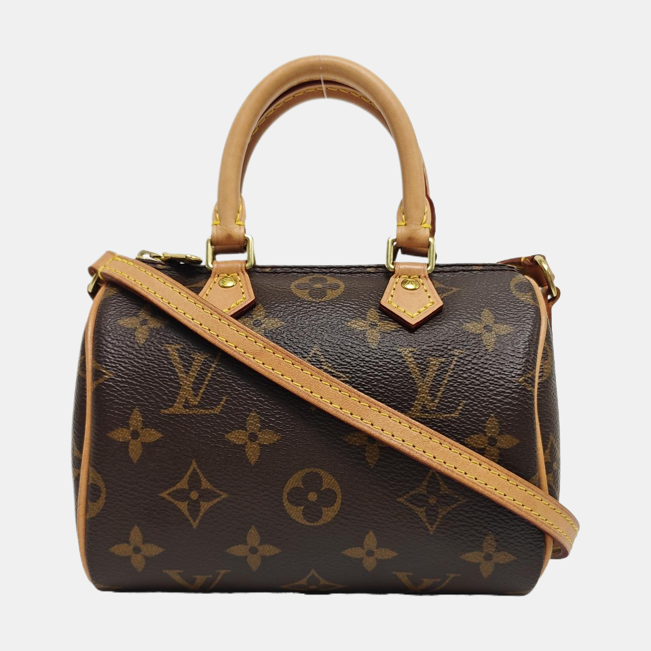 SPEEDY Nano Monogram Coated Canvas Brown