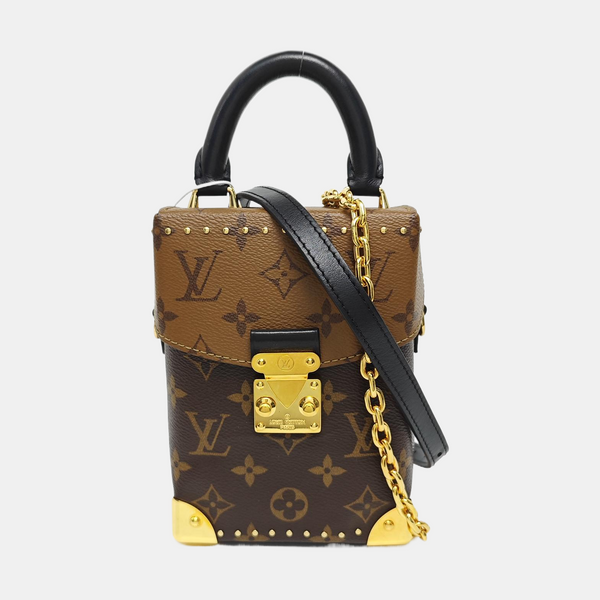 CAMERA BOX Monogram Coated Canvas Brown