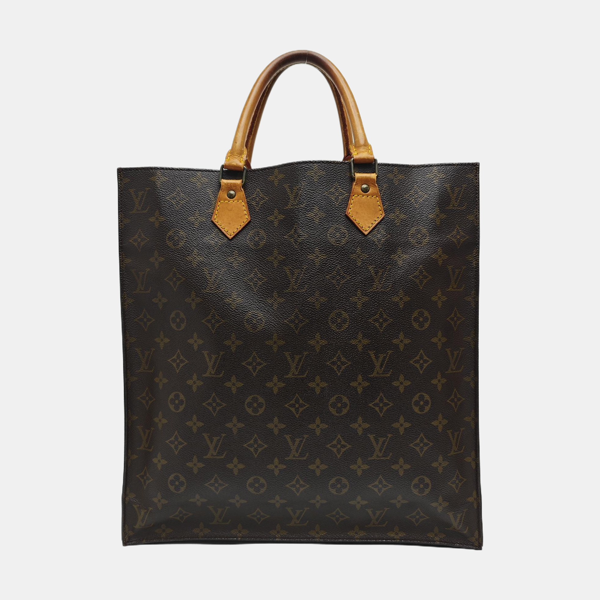 SAC PLAT GM Monogram Coated Canvas Brown