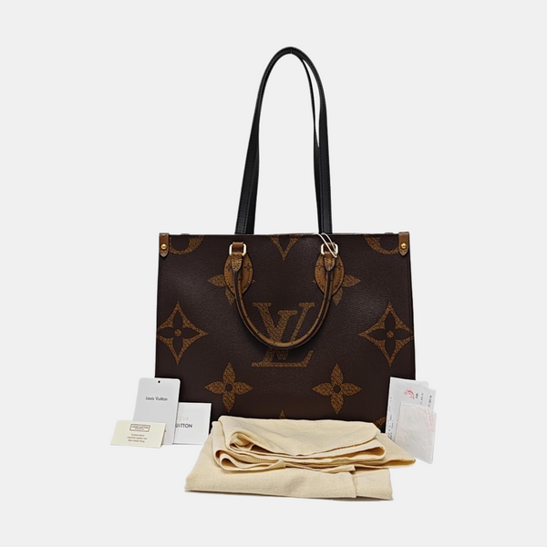 ONTHEGO MM Monogram Coated Canvas Brown
