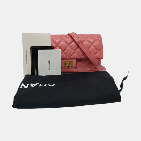 2.55 224 Quilted Calfskin Red