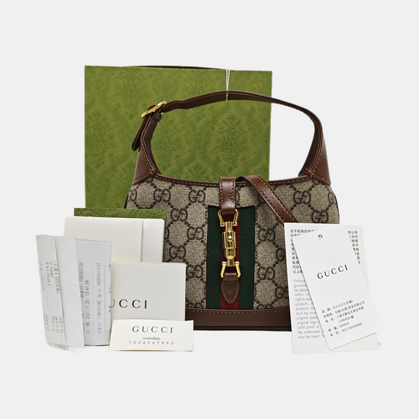 Jackie 1961 Mini Monogram Coated Canvas Beige