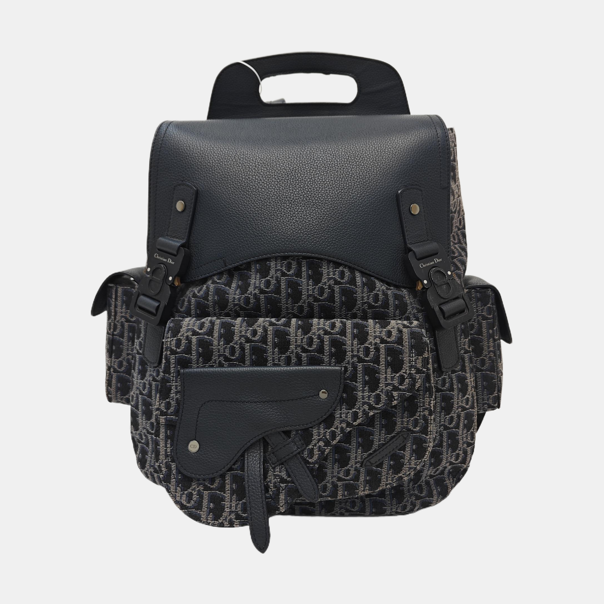 Oblique Canvas Backpack Large Blue