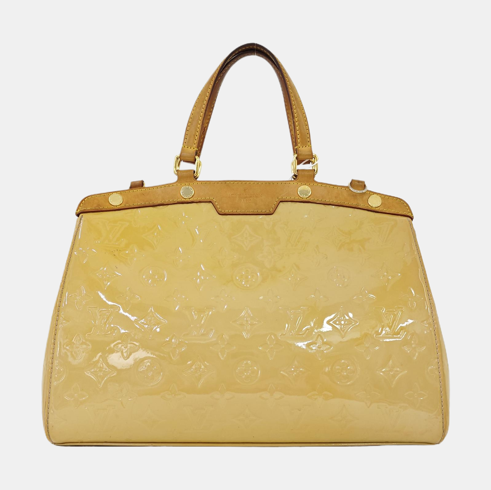 BREA MM Monogram Patent Leather Yellow