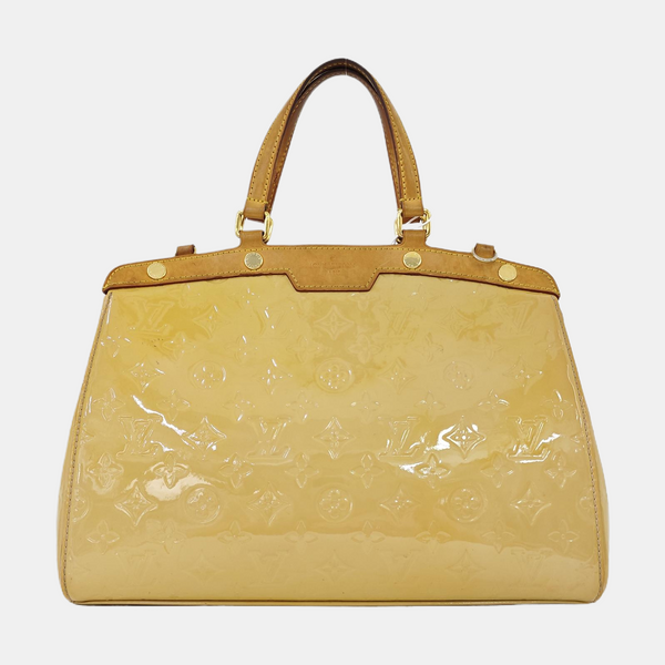 BREA MM Monogram Patent Leather Yellow
