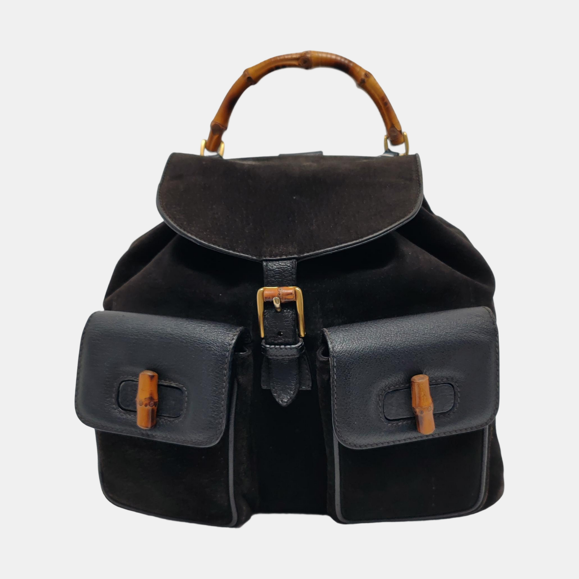 Authenticated pre-owned  Bamboo 1947 Suede Brown - Backpack at Looply