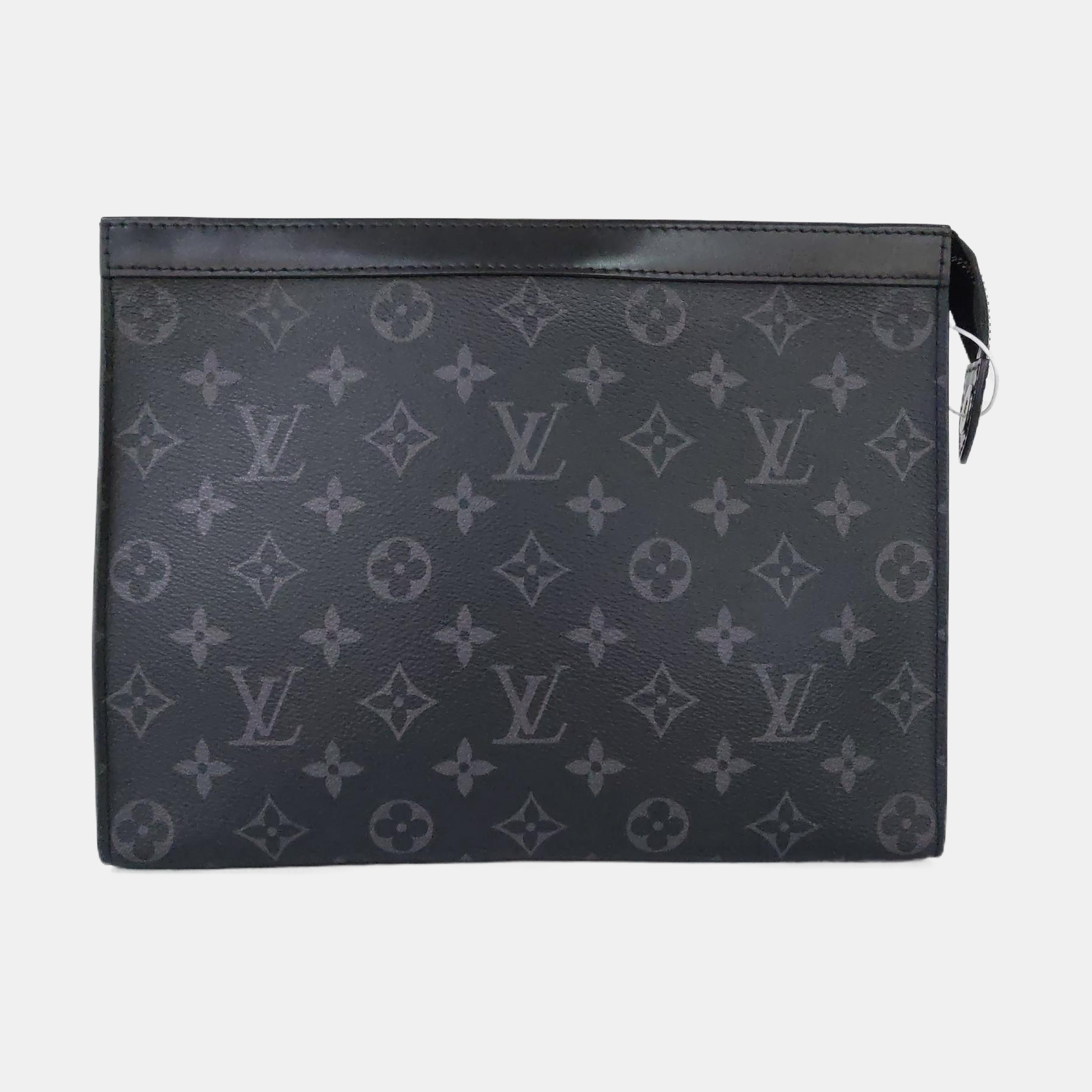 Pochette Voyag MM Monogram Coated Canvas Black
