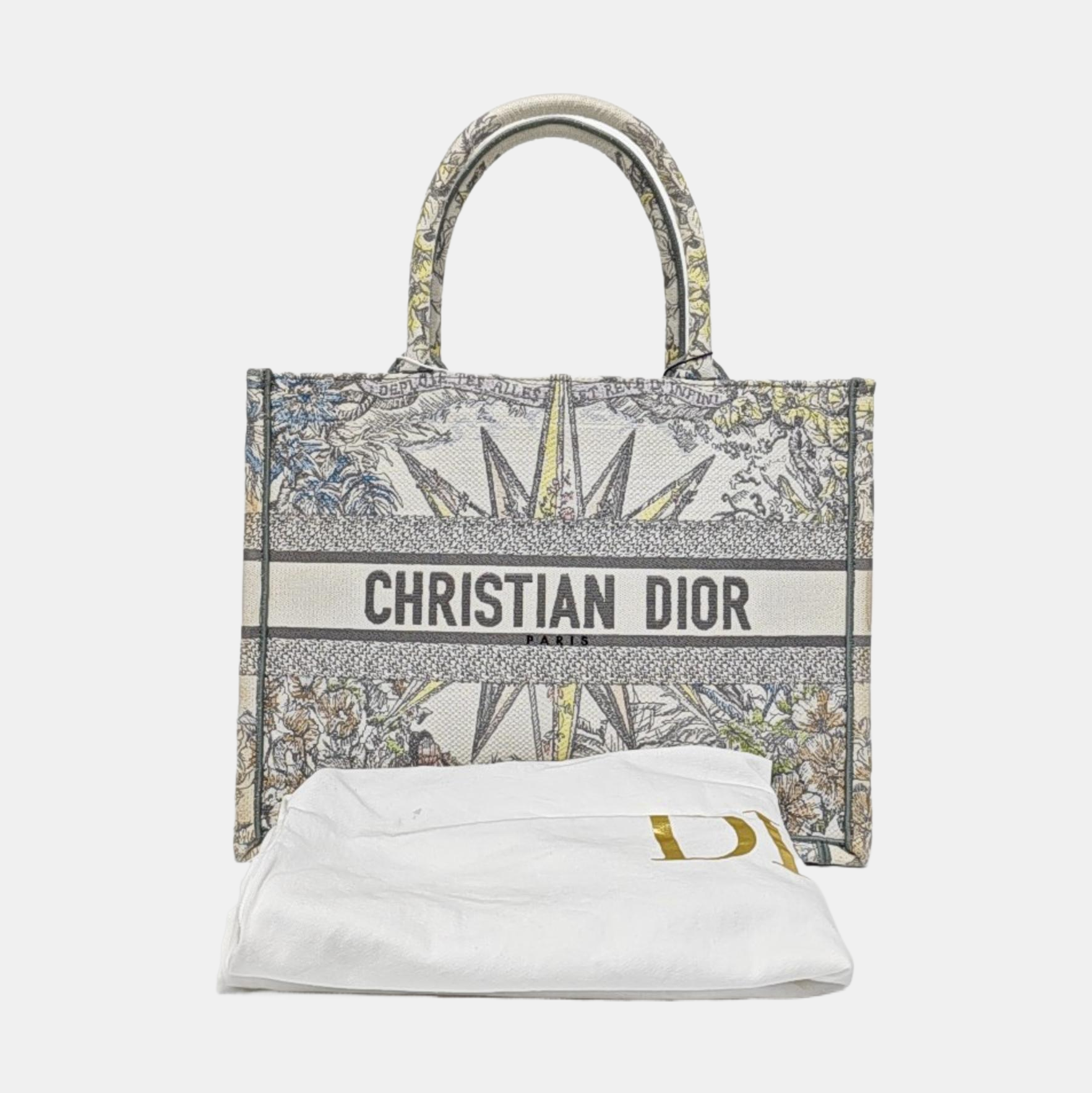 Book Tote Medium Fabric Gray