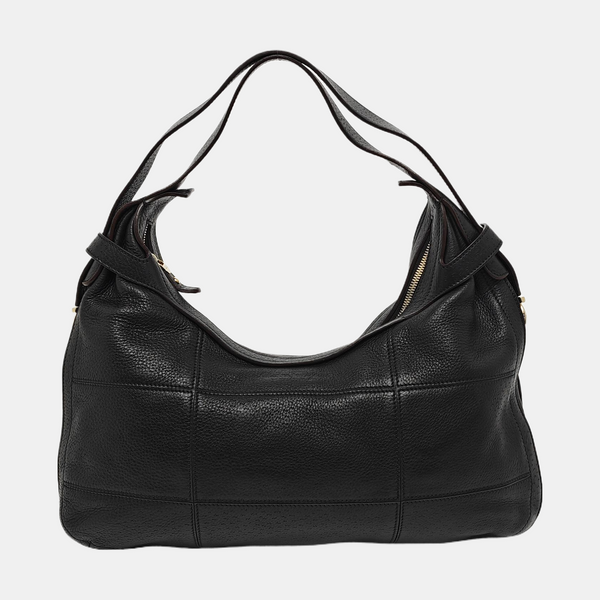 Calfskin Top Handle Bag Black