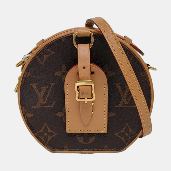 BOITE CHAPEAU Mini Monogram Coated Canvas Brown