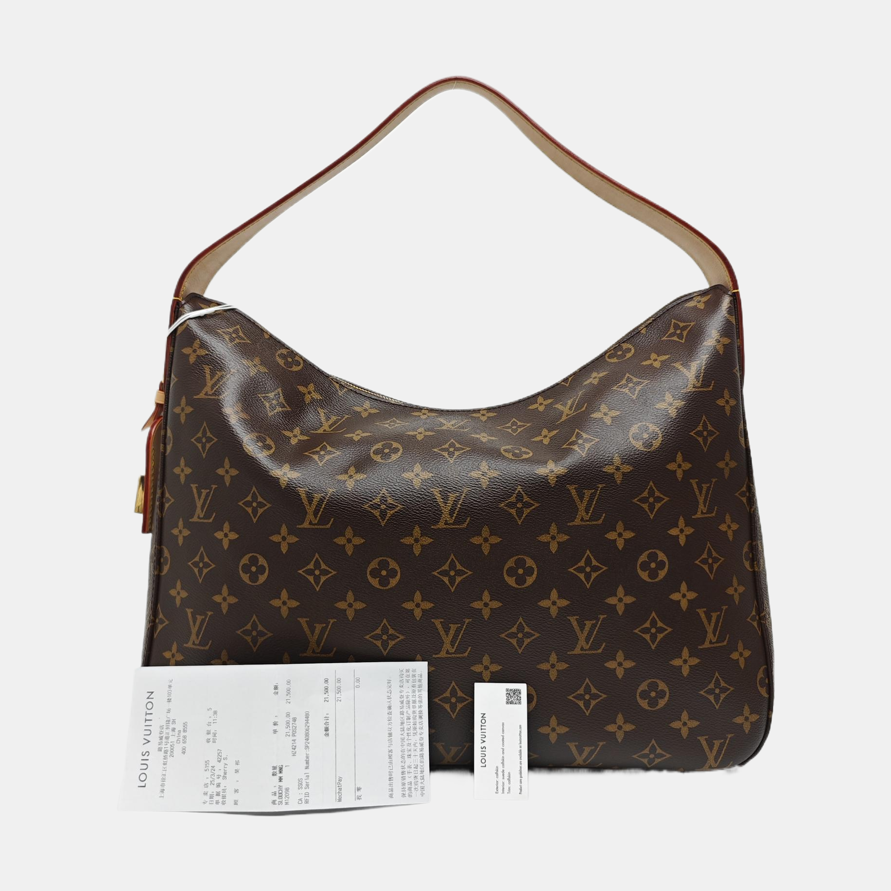 SLOUCHY MM Monogram Coated Canvas Brown