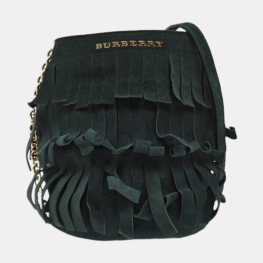 Suede Fringe Mini Suede Green