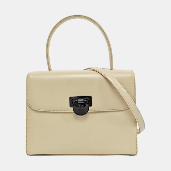 Calfskin Shoulder Bag Beige