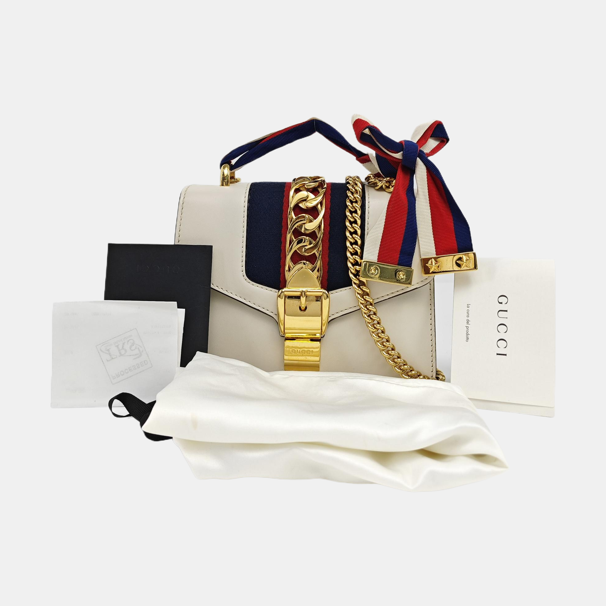 Sylvie Mini Calfskin White