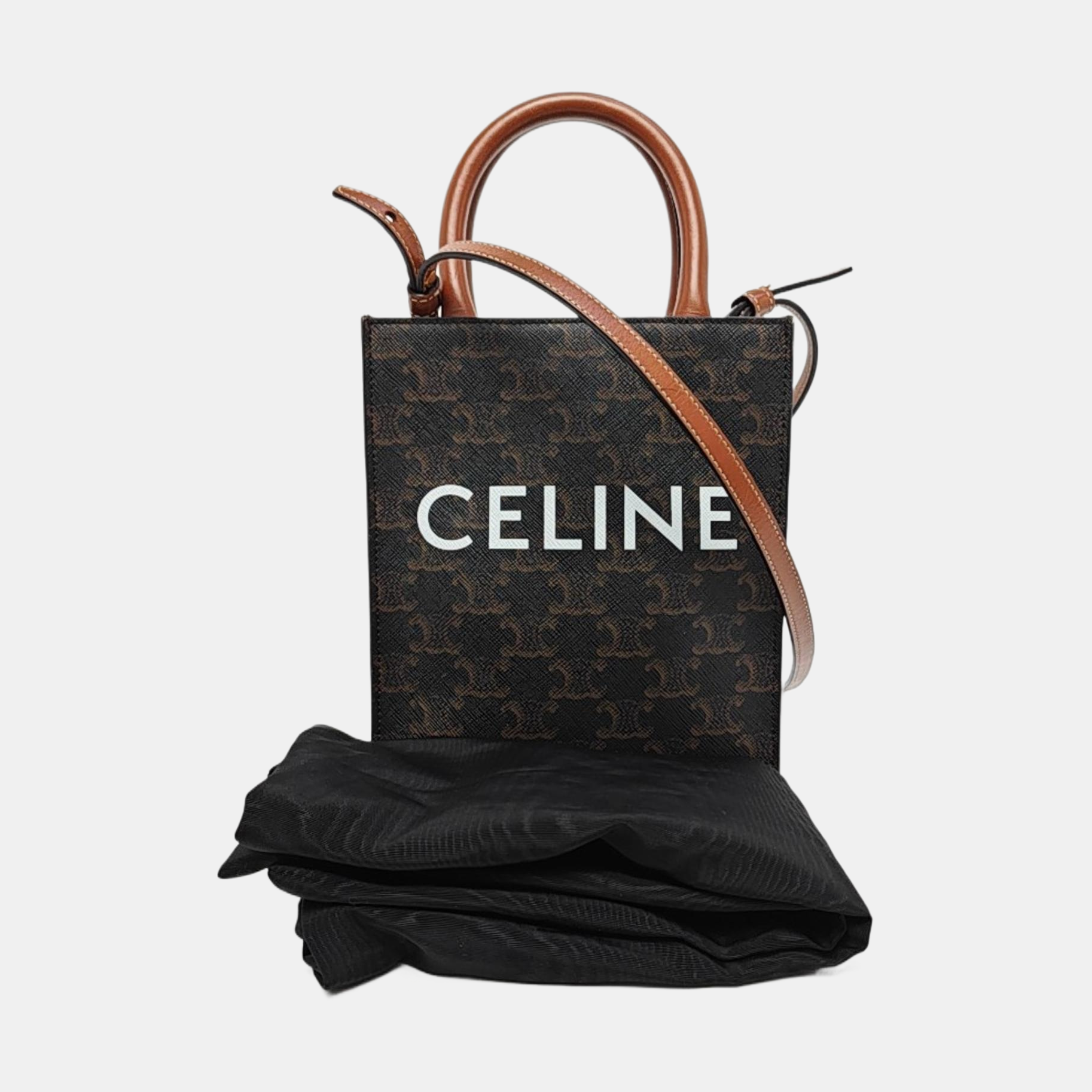CABAS CELINE Mini Coated Canvas Brown