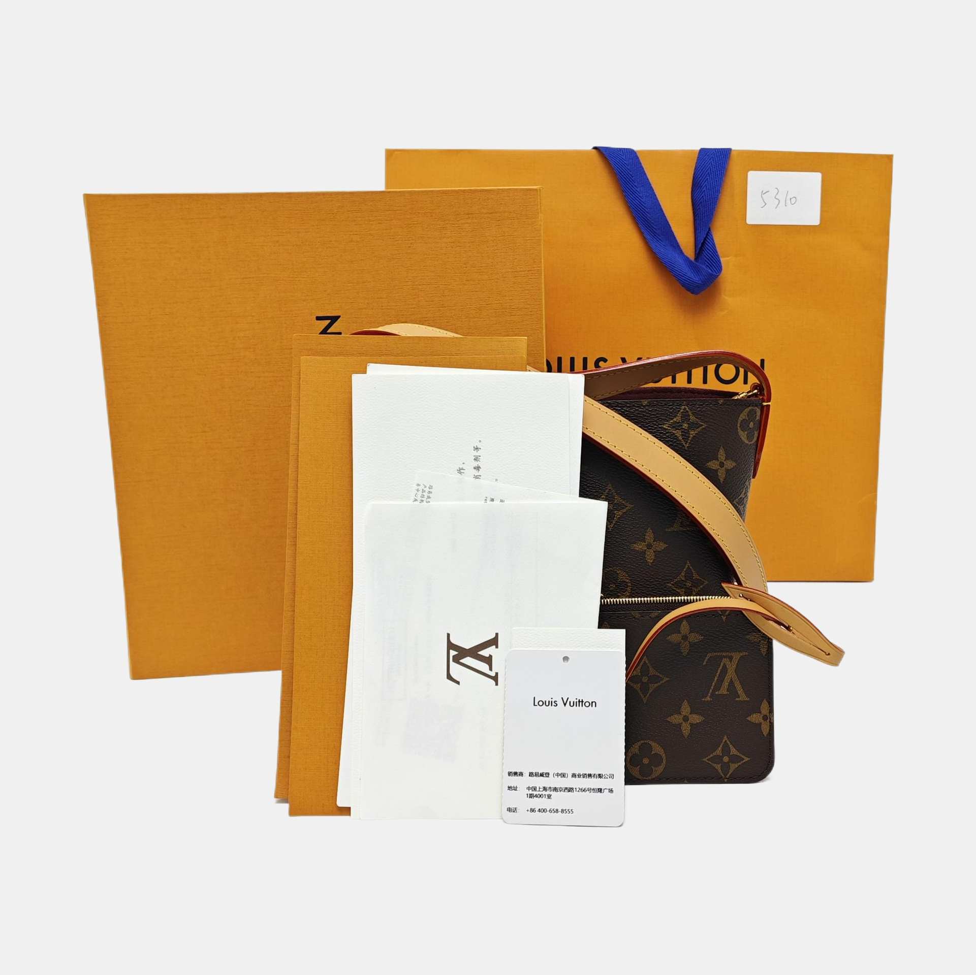 ALL IN BB Monogram Coated Canvas Brown
