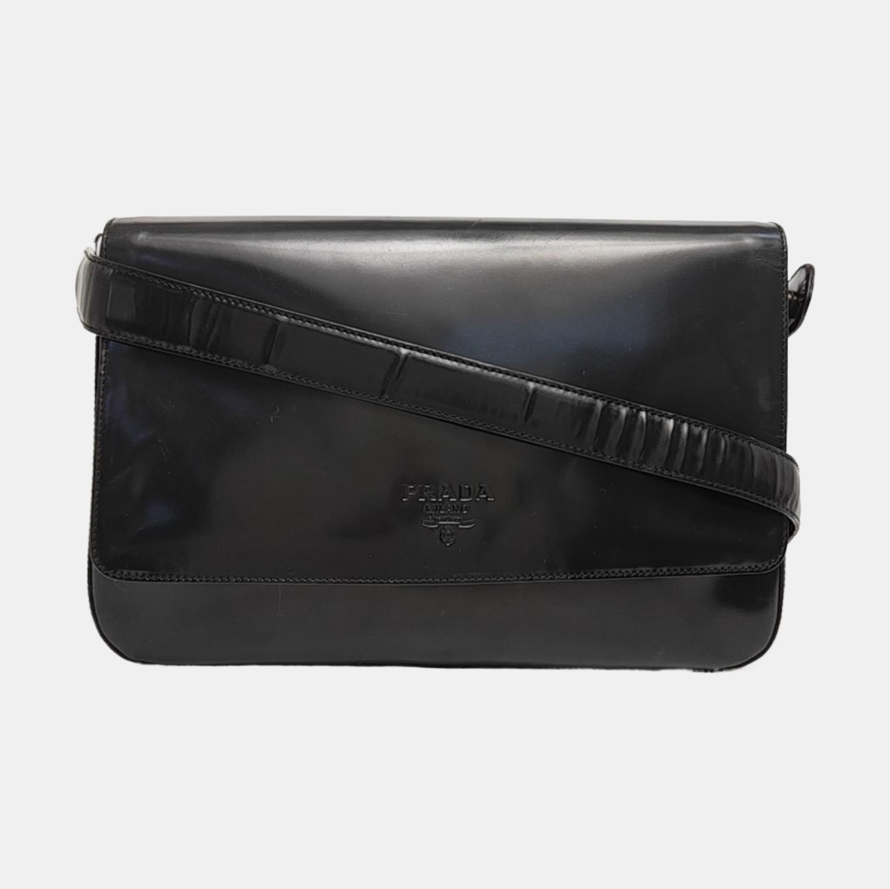 Calfskin Shoulder Bag Black